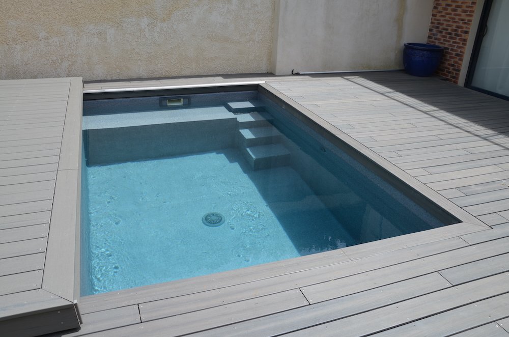 la piscine mise en eau