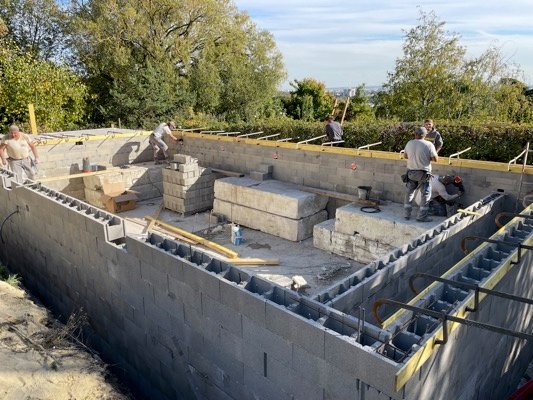 Construction de la piscine